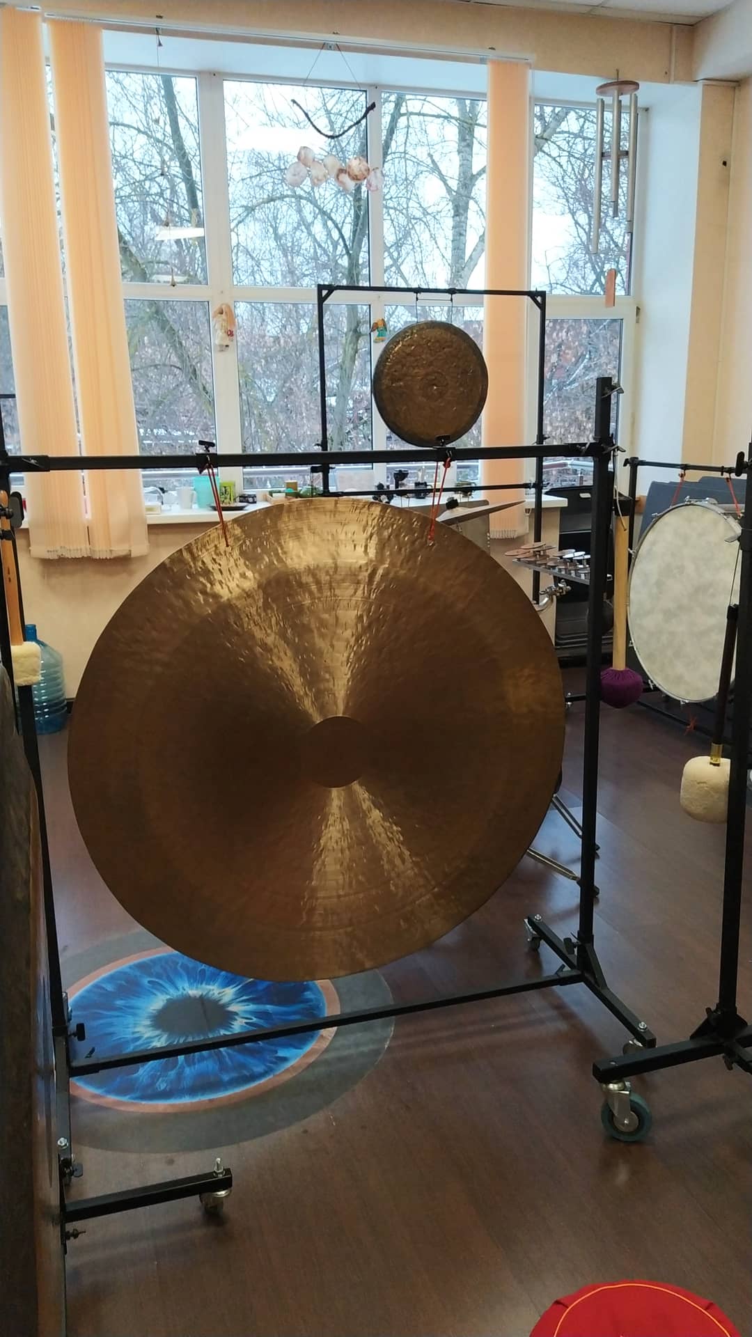 Sound Therapy Wind gong, with Square Stand
